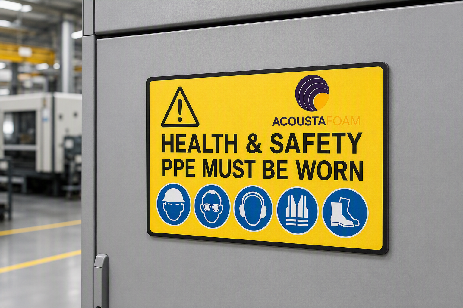 Removable magnetic health n safty sign