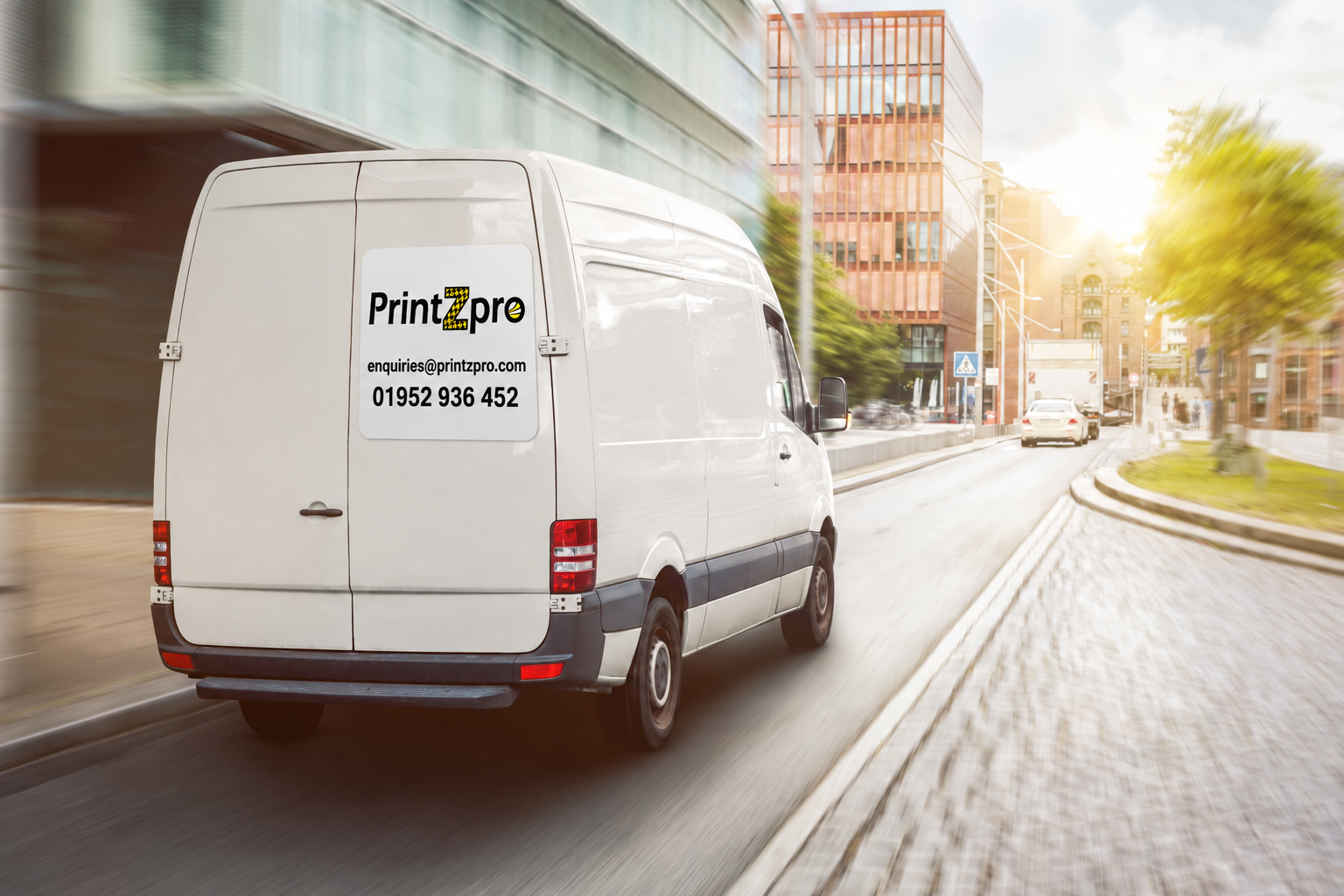 Removable magnetic signs for vans